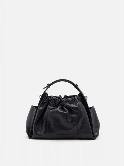 PAZZION, Octavia Ruched Bag, Black